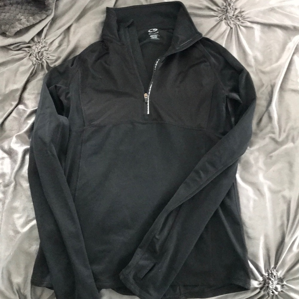 Black half zip Champion athletic top